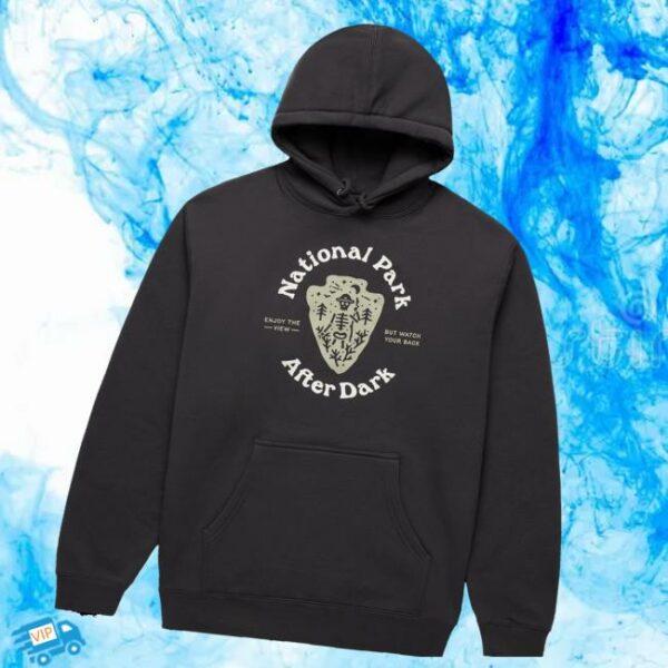 National Park After Dark Merch Store Logo Hoodie Charcoal