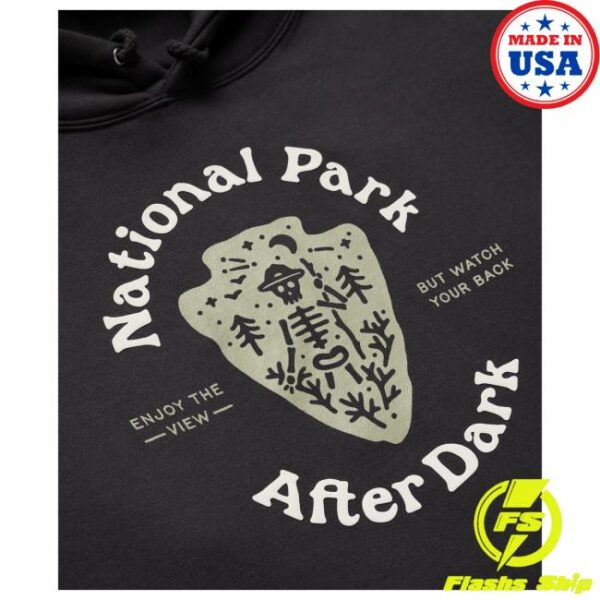 National Park After Dark Merch Store Logo Hoodie Charcoal