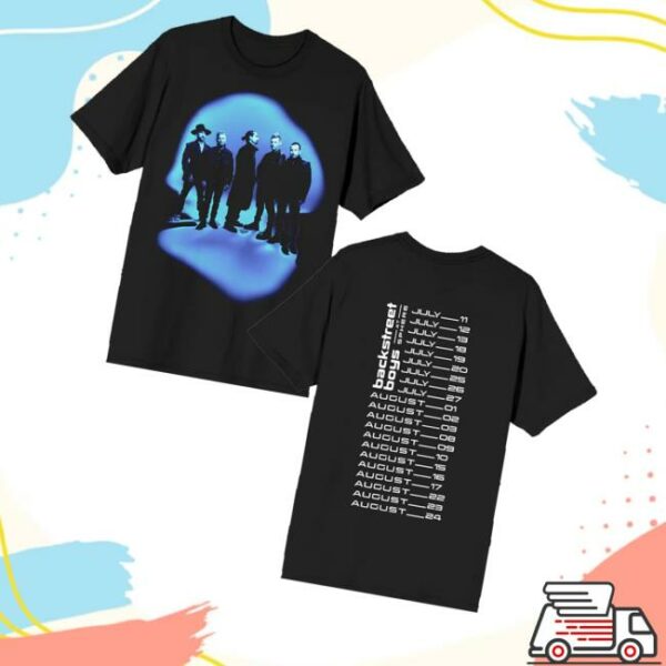 Backstreet Boys Store Merch Black Denim Glow Photo Tee