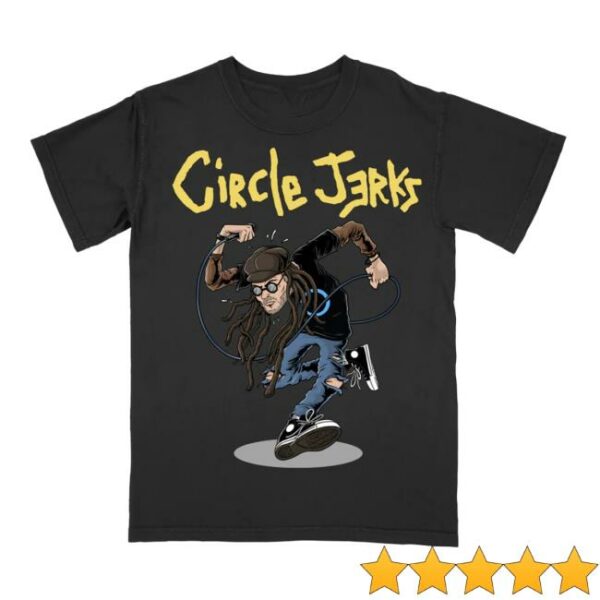Circle Jerks Store Merch Skankman 2025 Tour Black T-Shirt