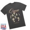 Queen Store Merch A Night At The Opera Film Faded Black T-Shirt