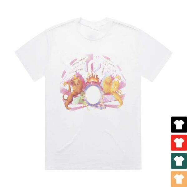 Queen Store Merch A Night At The Opera White Tracklisting T-Shirt