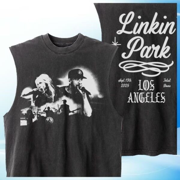 Linkin Park Store Merch Lpla Sleeveless Vintage Black Tee