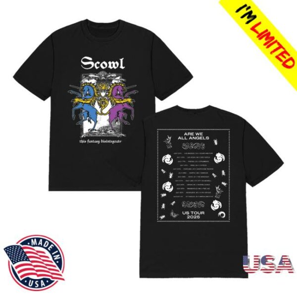 Scowl Official Merch Store Awaa 2025 Us Tour Tee