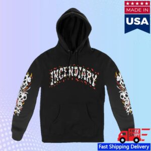 All In Merch Store Incendiary Henbo Bones Skull Pull Hood