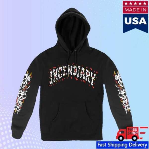All In Merch Store Incendiary Henbo Bones Skull Pull Hood
