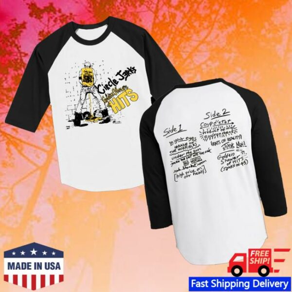 Circle Jerks Official Store Merch Golden Shower Of Hits Raglan