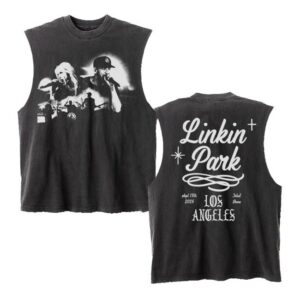 Linkin Park Merch Store Lp La Sleeveless Vintage Black Tee