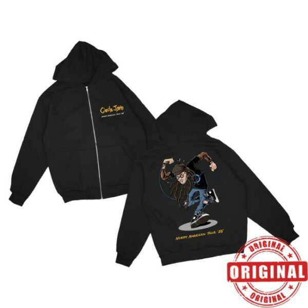 Circle Jerks Official Store Merch Skankman 2025 Tour Zip-Up Hoodie