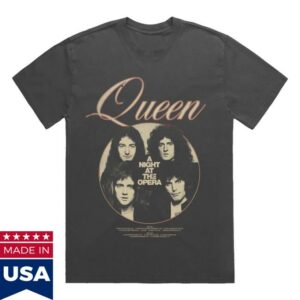 Queen Store Merch Shop A Night At The Opera Photo Faded Black T-Shirt