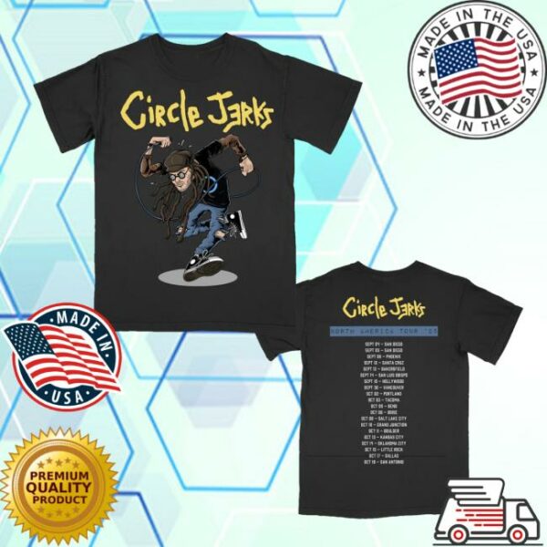Circle Jerks Store Merch Skankman 2025 Tour T-Shirt