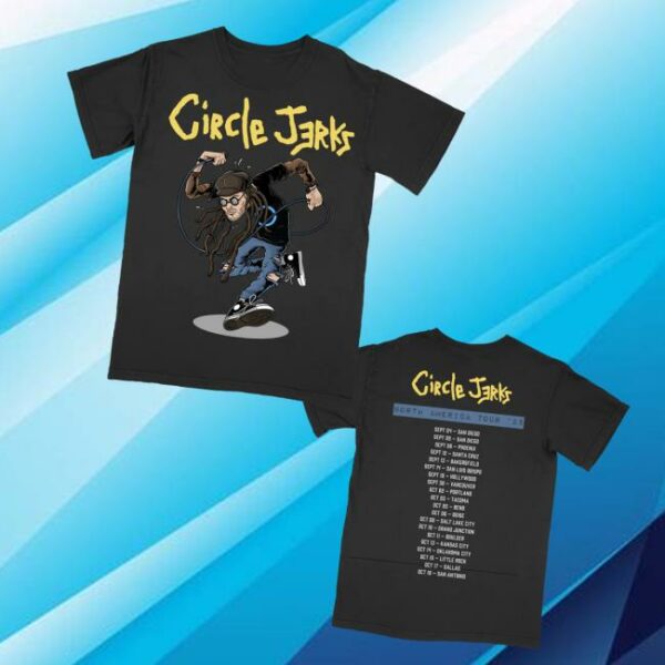 Circle Jerks Store Merch Skankman 2025 Tour T-Shirt