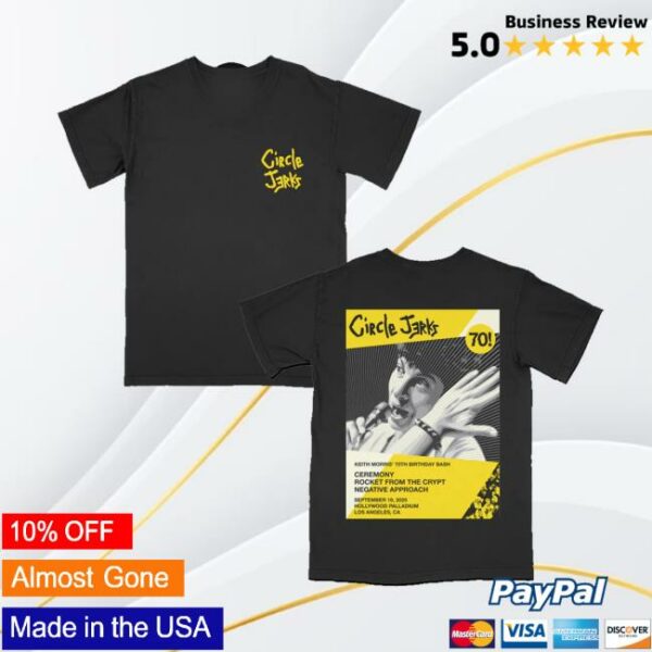 Circle Jerks Store Merch Shepard Fairey Keith Birthday T-Shirt