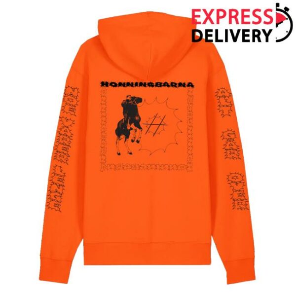 Honningbarna Merch Store Oransje Soft Spot Hettegenser