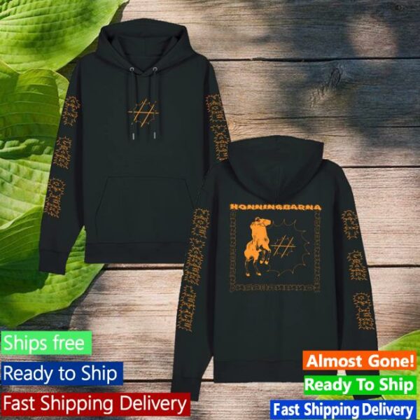 Honningbarna Merch Store Sort Soft Spot Hettegenser