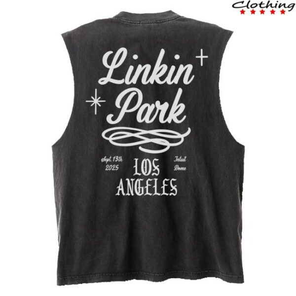 Linkin Park Merch Store Shop Lp La Sleeveless Vintage Black Tee