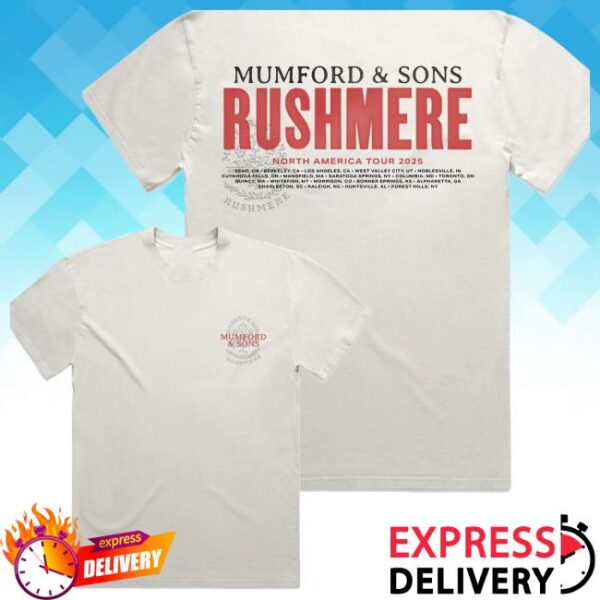 Mumford And Sons Store Merch Bone Stamp Print North America Tour T-Shirt