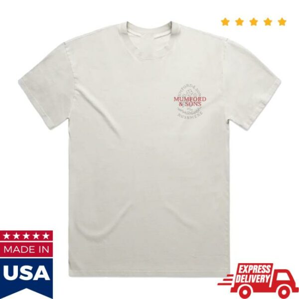 Mumford And Sons Store Merch Bone Stamp Print North America Tour T-Shirt