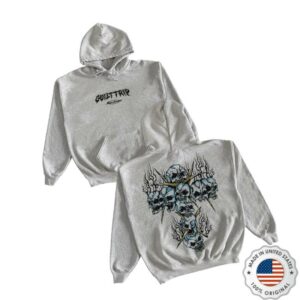 Mlvltd Store Merch Guilt Trip Skull Cross Hoodie
