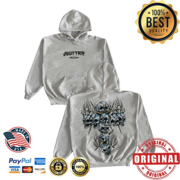 Mlvltd Store Merch Guilt Trip Skull Cross Hoodie