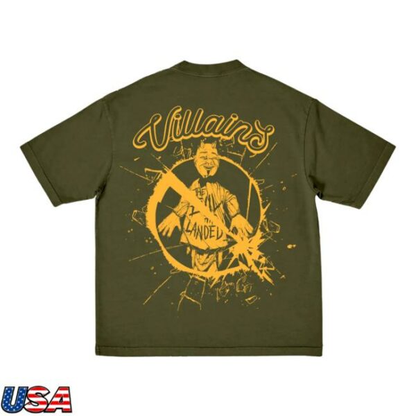 Qotsa Store Merch The Evil Has Landed Military Green T-Shirt