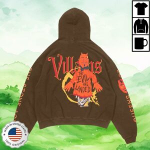 Qotsa Store Merch The Evil Has Landed Brown Hoodie