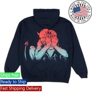 Qotsa Store Merch Unborn Again Navy Pullover Hoodie