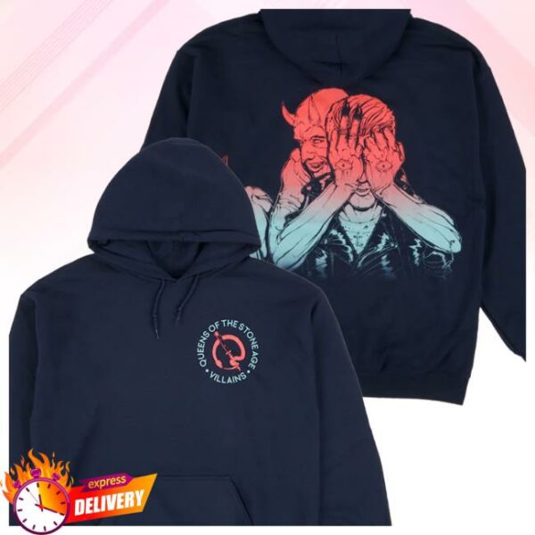 Qotsa Store Merch Unborn Again Navy Pullover Hoodie