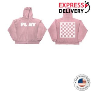 Ed Sheeran Merch Store Play X Kidsuper Pink Zip-Up Ed Sheeran Merch Store Play X Kidsuper Pink Zip-Up
