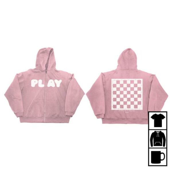 Ed Sheeran Store Merch Play X Kidsuper Pink Zip-Up Hoodie