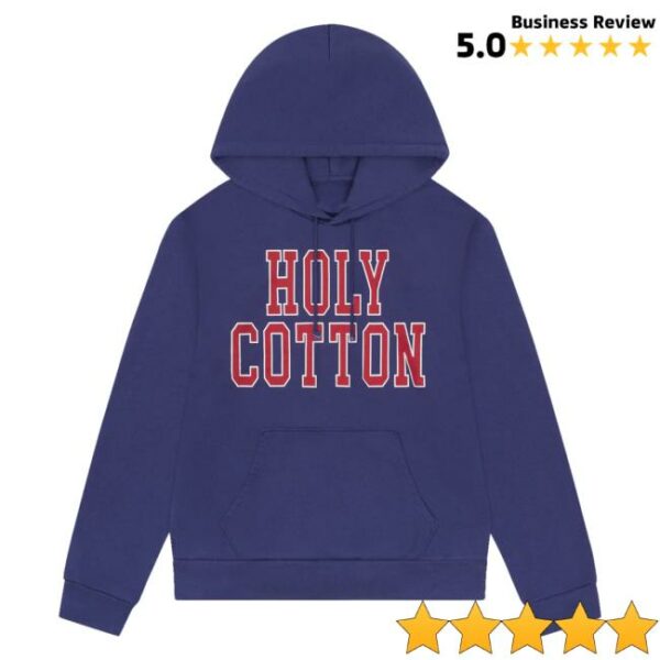 Denim Tears Merch Store Holy Cotton Hoodie Navy