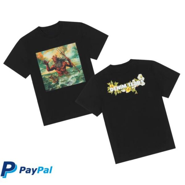 Denim Tears Merch Store Poseidon’s Revenge Tee Black