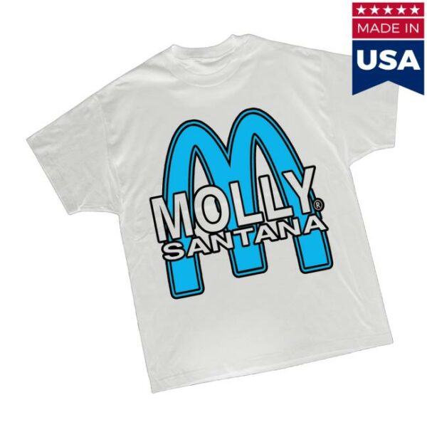 Grimykids Merch Store Molly V2 Blue On White Shirt