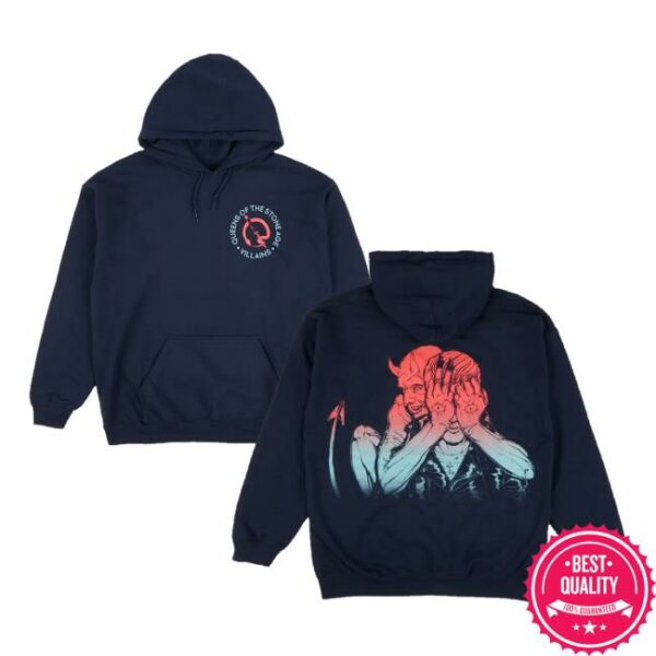 Qotsa Merch Store Unborn Again Navy Pullover