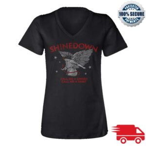 Shinedown Merch Store Call Me Ladies V-Neck Shinedown Merch Store Call Me Ladies V-Neck