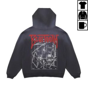 Beartooth Band Store Merch Chain Distressed Potassium Zip-Up Hoodie