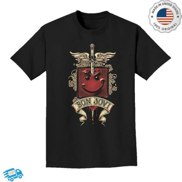 Bon Jovi Merch Store Have A Nice Day Black T-Shirt
