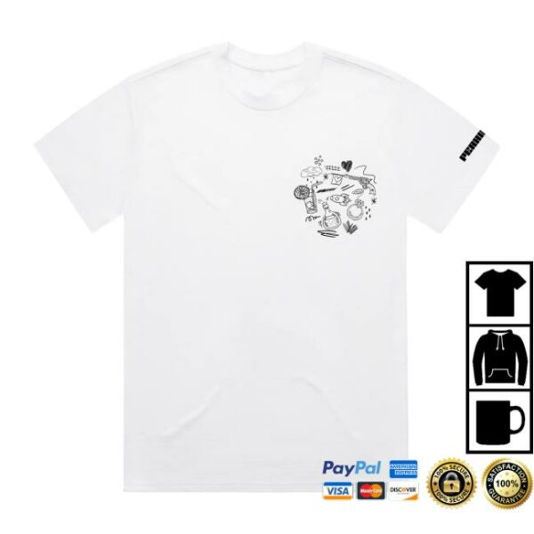 Perrie Official Store Merch Doodles White T-Shirt