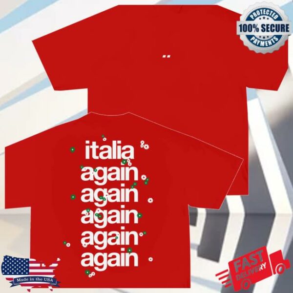 Fred Again Store Merch Italia Again Red Tee