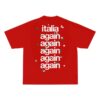 kenny fred again store merch italia again red tee