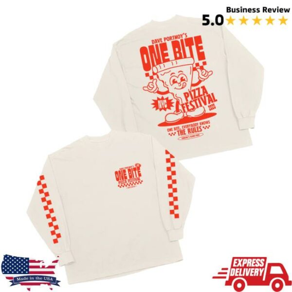 Barstool Sports Store Merch One Bite Pizza Fest 2025 Cheesy Guy Long Sleeve ’47 Tee