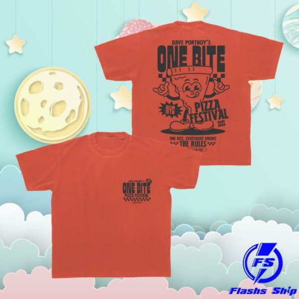 Barstool Sports Store Merch One Bite Pizza Fest 2025 Cheesy Guy ’47 Tee