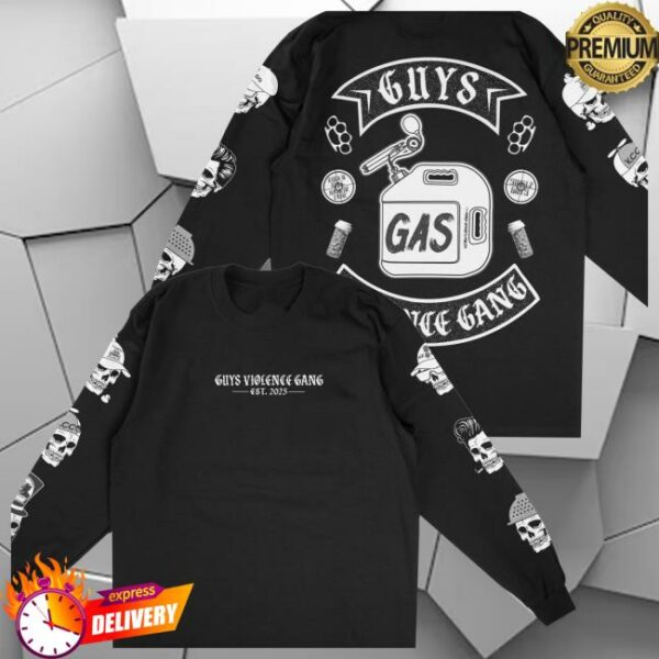 The Guysery Store Merch Violence Gang Long Sleeve Black Tee
