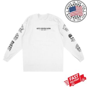 The Guysery Store Merch Violence Gang Long Sleeve White Tee