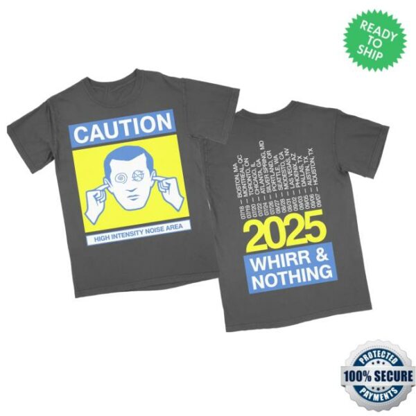 The Funeral Party Store Merch Whirr & Nothing 2025 Tour Shirt