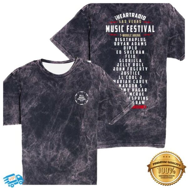 Iheart Forward Merch Store Iheart Music Festival Vegas 2025 Vintage Lineup T-Shirt