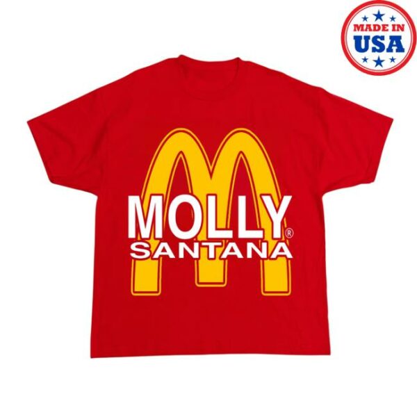 Grimykids Store Merch Shop Molly V2 Yellow On Red Shirt