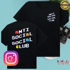 Anti Social Social Club Store Merch Assc X Pac-Man Pixel Black Tee