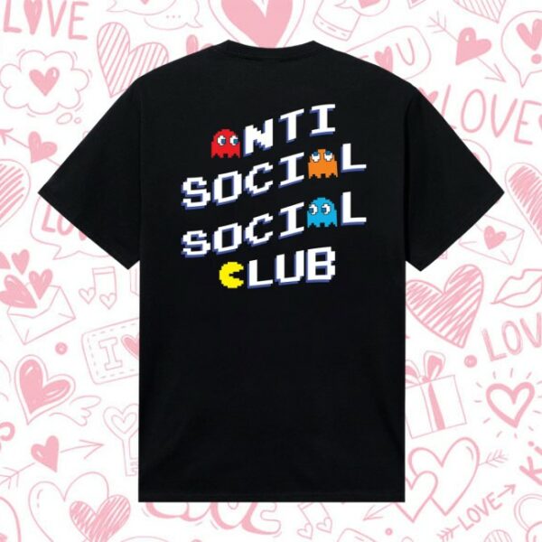 Anti Social Social Club Store Merch Assc X Pac-Man Pixel Black Tee