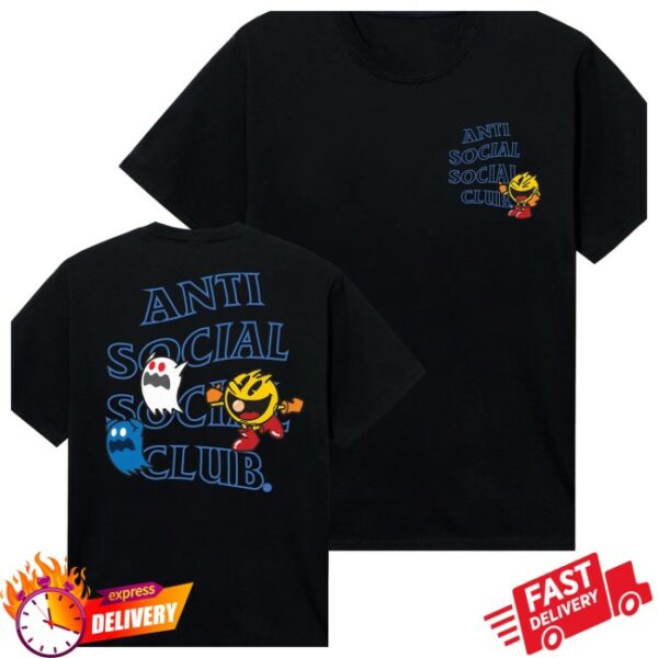 Anti Social Social Club Store Merch Assc X Pac-Man Run Run Black Tee